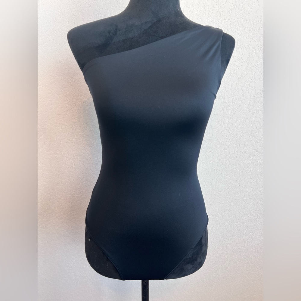 Abercrombie & Fitch Soft A&F Collection One Shoulder Bodysuits in Black Size XS